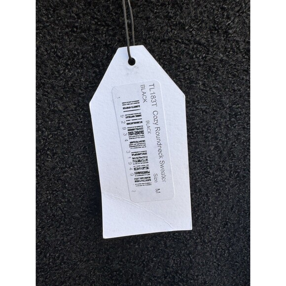 NWT English Factory Medium Cozy Round Neck Long-Sleeved Sweater Dress Black - Picture 2 of 8